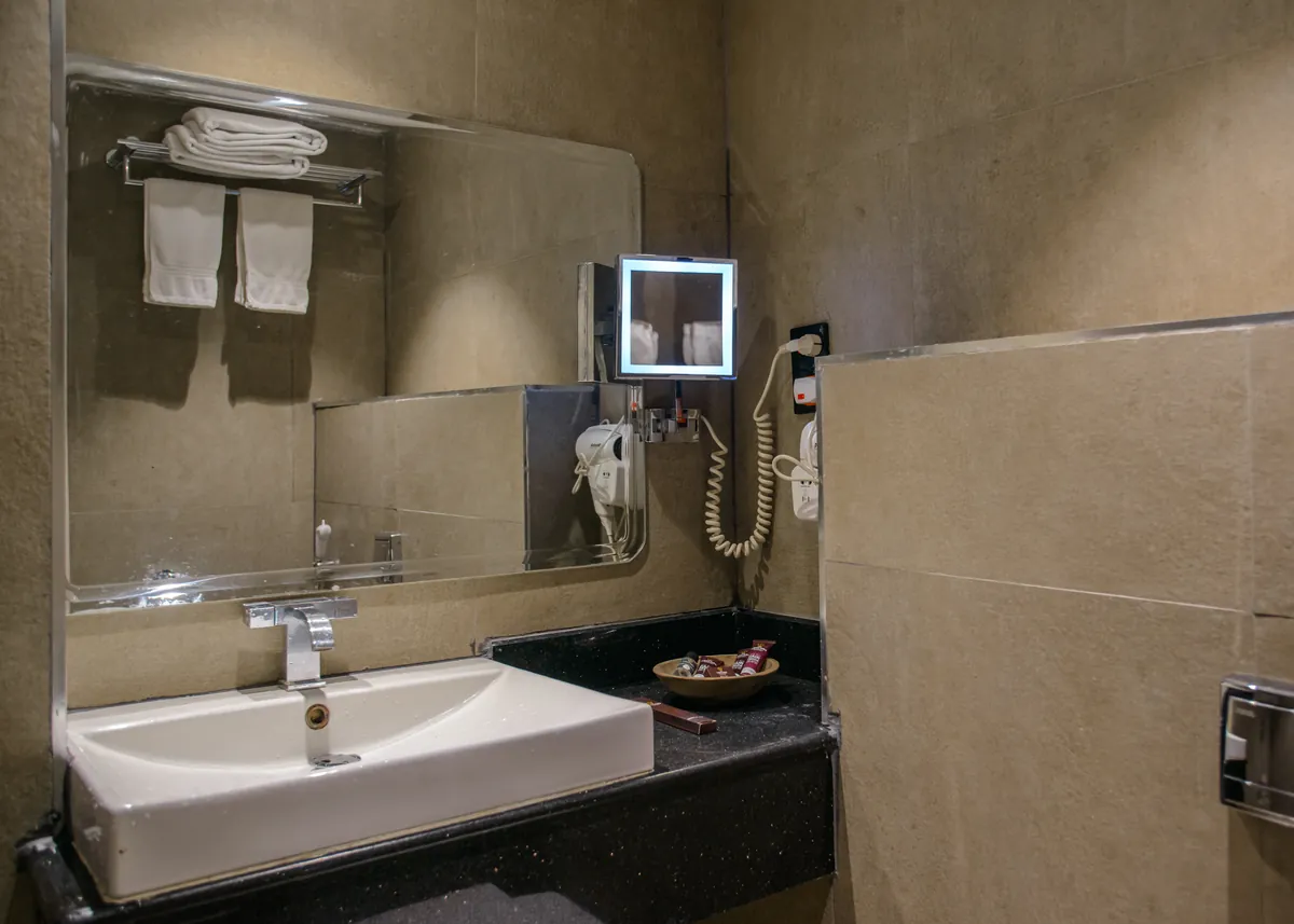 Executive Room bathroom with rainfall shower